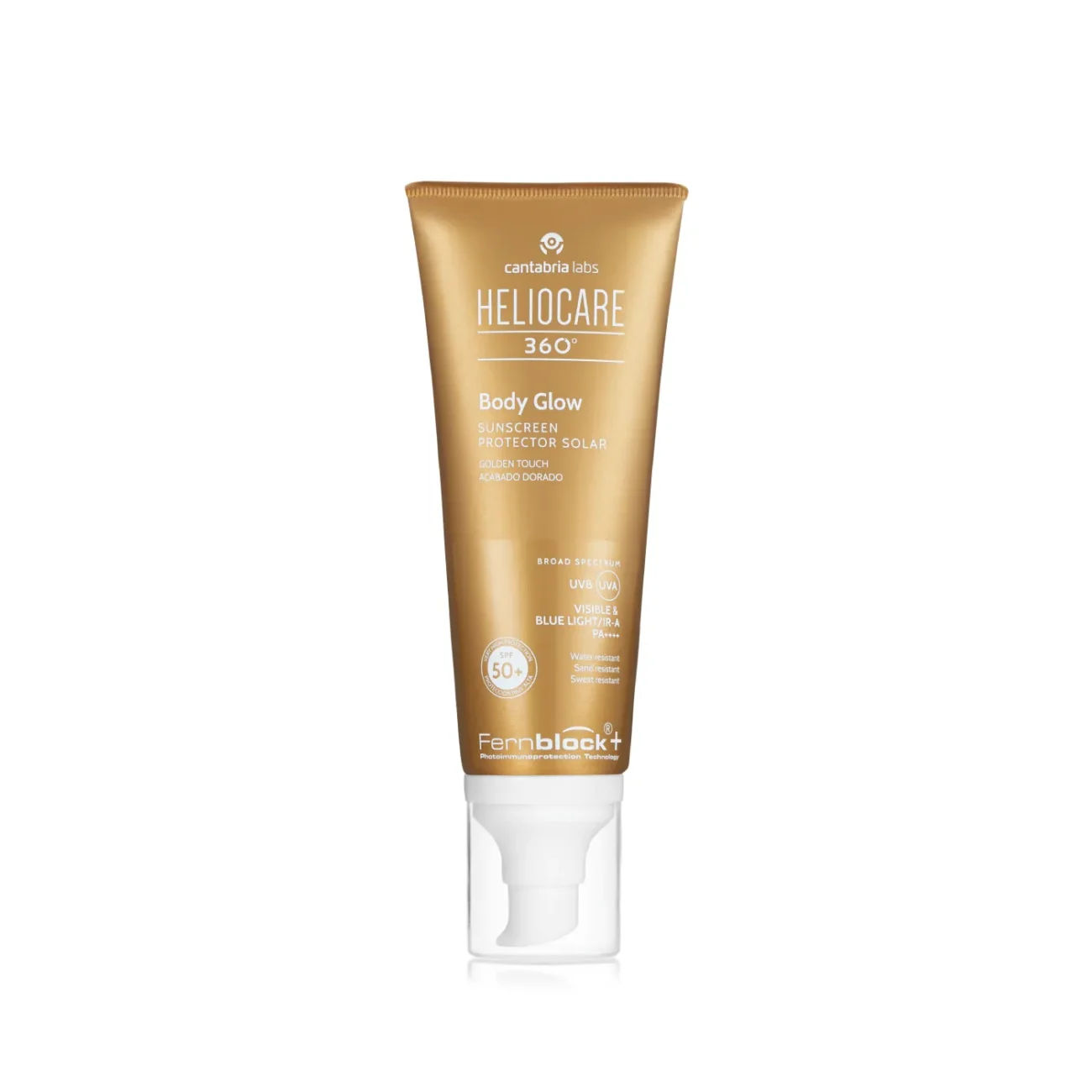 HELIO 360 GLOW SPF50+ | Saules aizsarglīdzeklis ķermenim ar zeltainu spīdumu, 100 ml