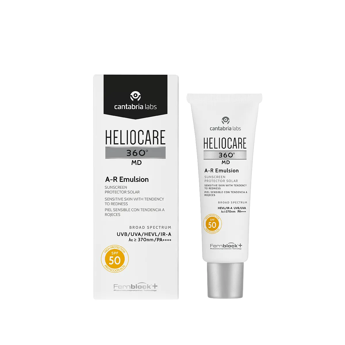 HELIOCARE 360° A-R EMULSION SPF50+ | Saules aizsargājoša emulsija jutīgai ādai, rozācijai, 50ml